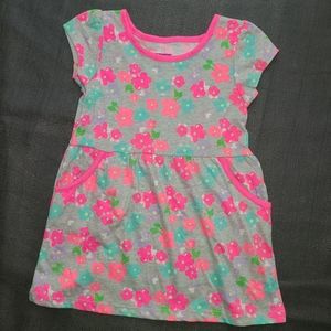 New Girl's 3T Grey Floral Dress